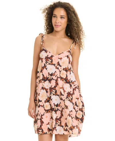 Sanctuary Women's Woodland Flora Short Boxy Swim Cover Up Dress In Multi