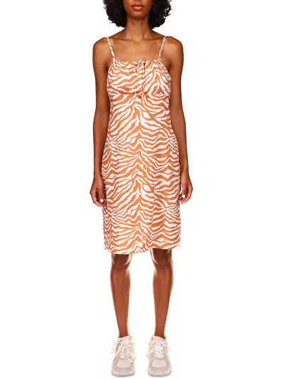 Sanctuary Womens Animal Print Above Knee Mini Dress In Multi