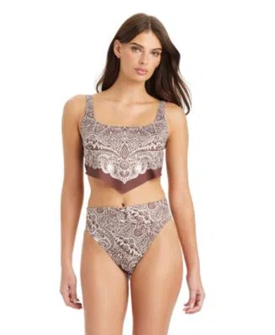 Sanctuary Womens Bandana Babe Cropped Hankini Top High Rise Bottoms In Multi