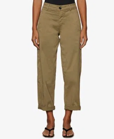 Sanctuary Womens Boyfriend Cropped Cruiser Pants In Green