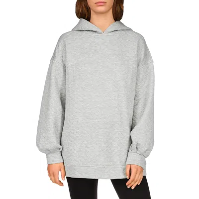 Sanctuary Womens Comfy Cozy Hooded Sweatshirt In Gray