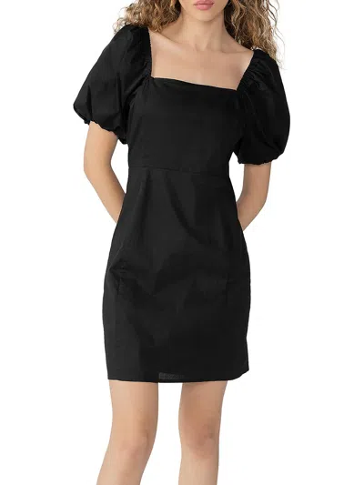 Sanctuary Womens Cotton Short Sheath Dress In Black