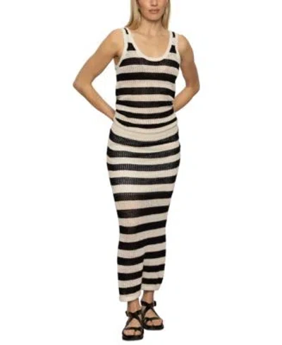 Sanctuary Womens Cotton Striped Mesh Stitch Tank Top Maxi Skirt