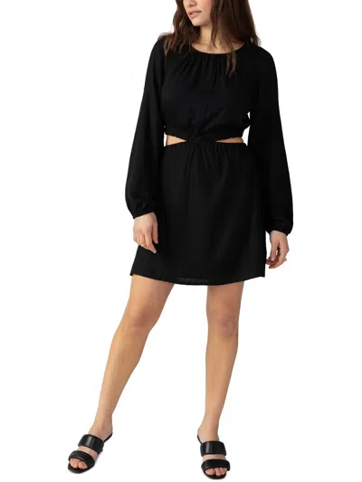 Sanctuary Womens Cut-out Polyester Mini Dress In Black