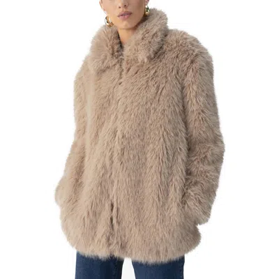 SANCTUARY WOMENS FAUX FUR FAUX FUR COAT