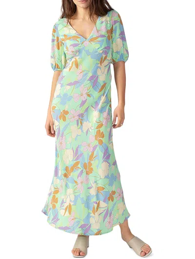 Sanctuary Womens Floral Print Rayon Maxi Dress In Multi