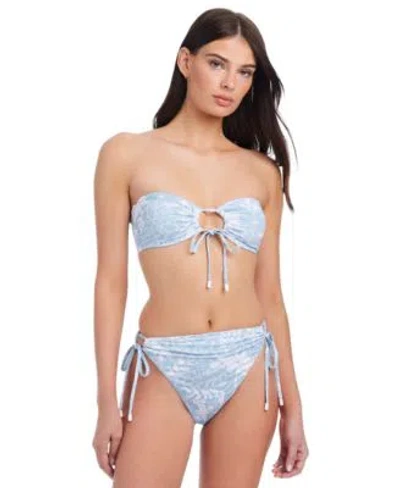 Sanctuary Womens In The Meadow Bandeau Tie Front Bikini Top Bottoms In Multi
