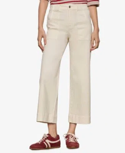 Sanctuary Womens Insider Cropped Straight Leg Pants In Animal Print