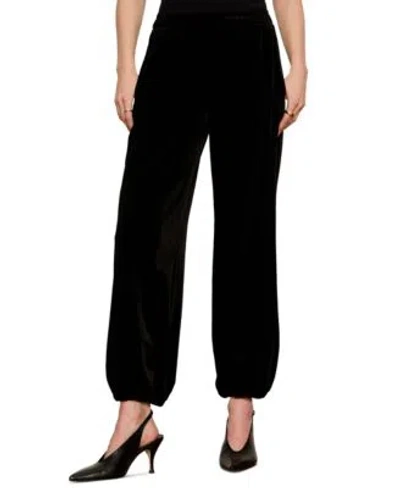 Sanctuary Womens Micro Balloon Velvet Pull On Pants In Black