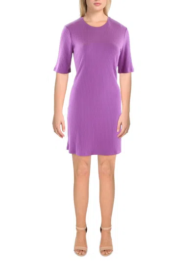 Sanctuary Womens Open Back Textured Shirtdress In Purple