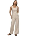 Sanctuary Women's Outsmart Linen Square-neck Vest In Neutral