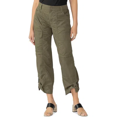 Sanctuary Cali Straight Leg Crop Cargo Pants In Mossy Green