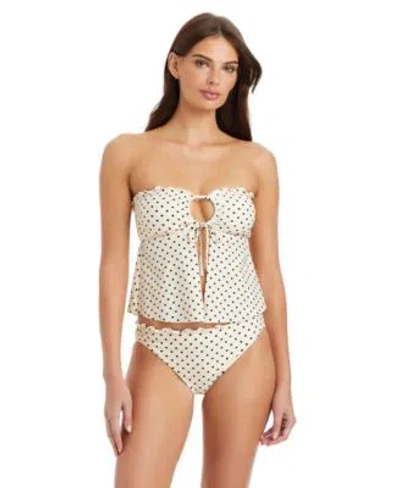 Sanctuary Womens Pretty In Provence Merrow Bandeau Neck Tankini Top Hipster Bottoms In Multi