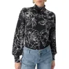 Sanctuary Womens Printed Polyester Blouse In Black