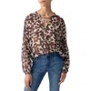 Sanctuary Watermark Blouse In Chocolate In Gold
