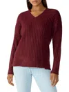 Sanctuary Ribbed V Neck Sweater In Purple