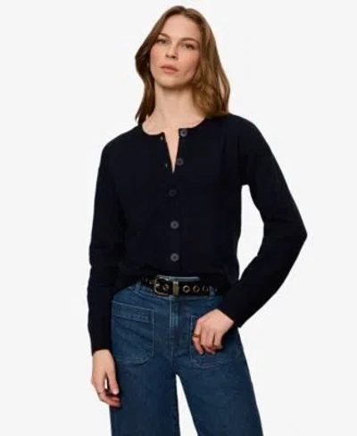 Sanctuary Womens Semi Cropped Crewneck Sweater In Cocoa Powder,black Plaid