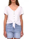 Sanctuary By My Side Cotton Blend T-shirt In White