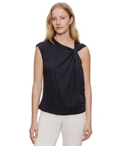Sanctuary Womens So Twisted Asymmetric Muscle T Shirt In Banana