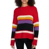 Sanctuary Womens Striped Knit Mock Sweater In Red