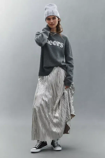 Sanctuary Wool Cashmere Crew-neck Sweater In Gray