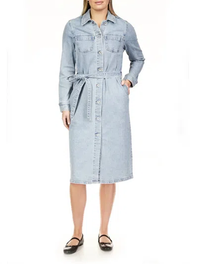 Sanctuary Wrapped Up Denim Dress In Virtuous In Multi