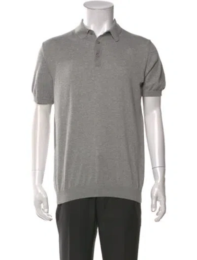 Pre-owned Sand Collar Short Sleeve Polo Shirt In Grey