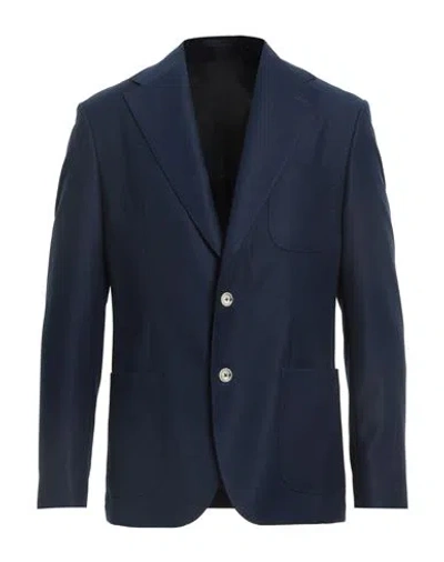 Sand Copenhagen Man Blazer Navy Blue Size 40 Polyester, Rayon, Elastane