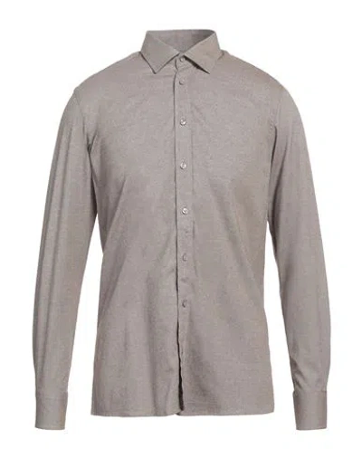 Sand Copenhagen Man Shirt Dark Brown Size 15 ½ Cotton, Elastane