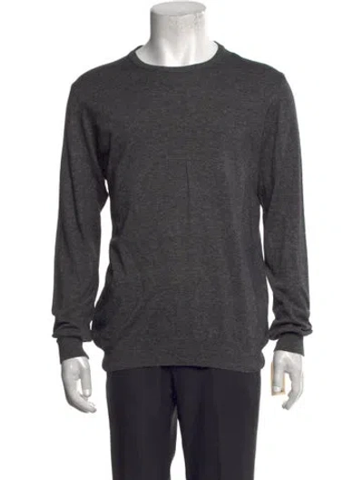 Pre-owned Sand Crew Neck Long Sleeve Pullover In Grey