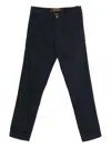 Sand Dilan Cuffed Cotton Trousers In Black