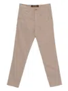 Sand Dilan Suede-touch Trousers In Brown