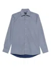Sand Geometric-print Cotton Shirt In Blue