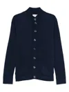 Sand Jody Patch-pocket Cardigan In Blue
