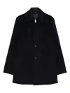 Sand Layered Coat In Blue