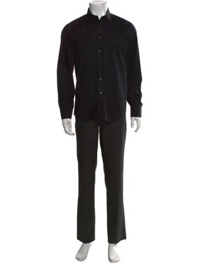 Pre-owned Sand Long Sleeve Dress Shirt In Black