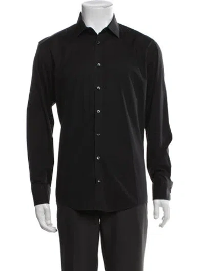 Pre-owned Sand Long Sleeve Dress Shirt In Black