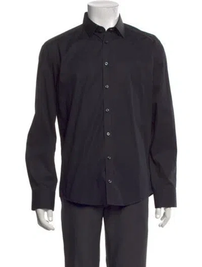Pre-owned Sand Long Sleeve Dress Shirt In Black