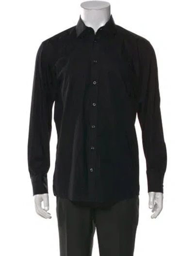 Pre-owned Sand Long Sleeve Dress Shirt In Black