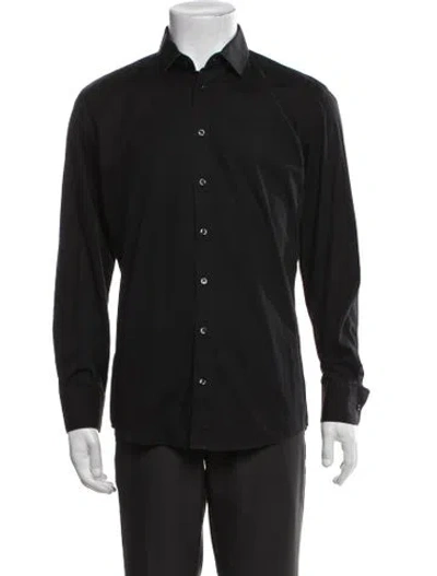 Pre-owned Sand Long Sleeve Dress Shirt In Black
