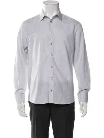 Pre-owned Sand Long Sleeve Dress Shirt In Grey