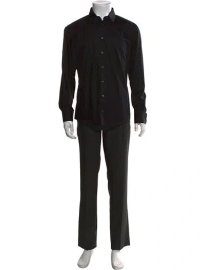 Pre-owned Sand Long Sleeve Dress Shirt W/ Tags In Black