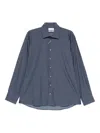 Sand Mélange-effect Shirt In Blue
