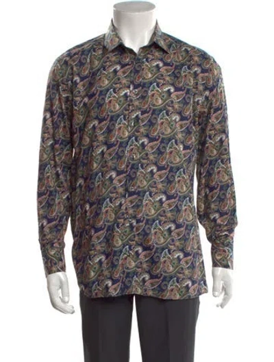 Pre-owned Sand Paisley Print Long Sleeve Shirt In Multicolor
