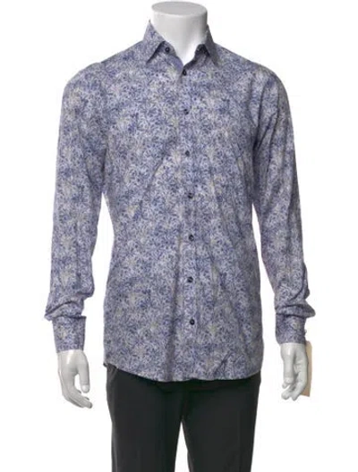 Pre-owned Sand Patterned Long Sleeve Dress Shirt In Gold