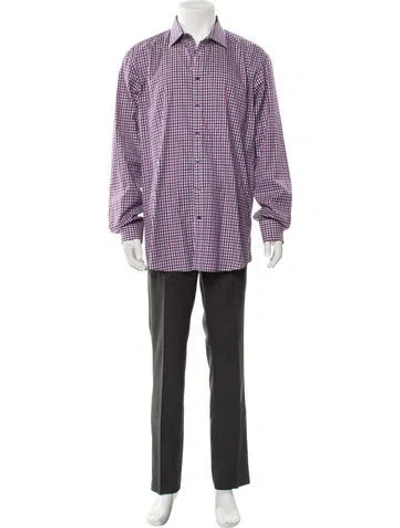 Pre-owned Sand Plaid Print Long Sleeve Dress Shirt In Multi