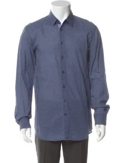Pre-owned Sand Polka Dot Print Long Sleeve Shirt In Blue