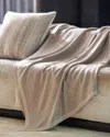Sand River Undyed Pure Cashmere Throw In Brown