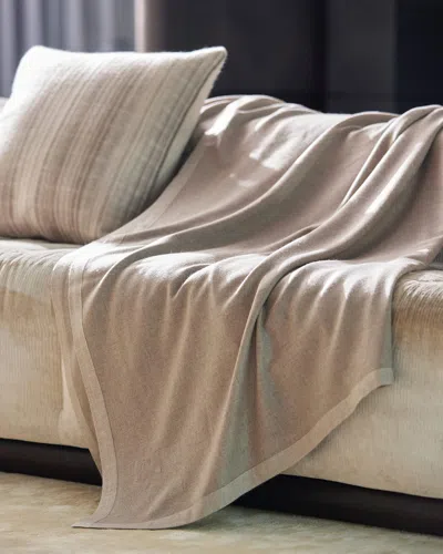 Sand River Undyed Pure Cashmere Throw In Brown