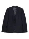 Sand Single-breasted Blazer In Blue